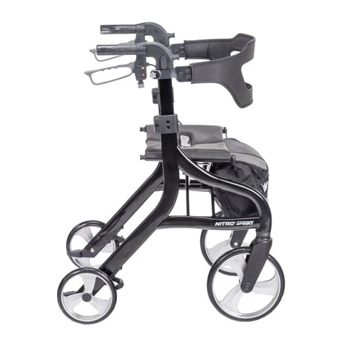 Complete Medical Mobility Products Nitro Sprint Rollator Tall Black