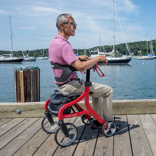 Complete Medical Mobility Products Nitro Sprint Rollator Red