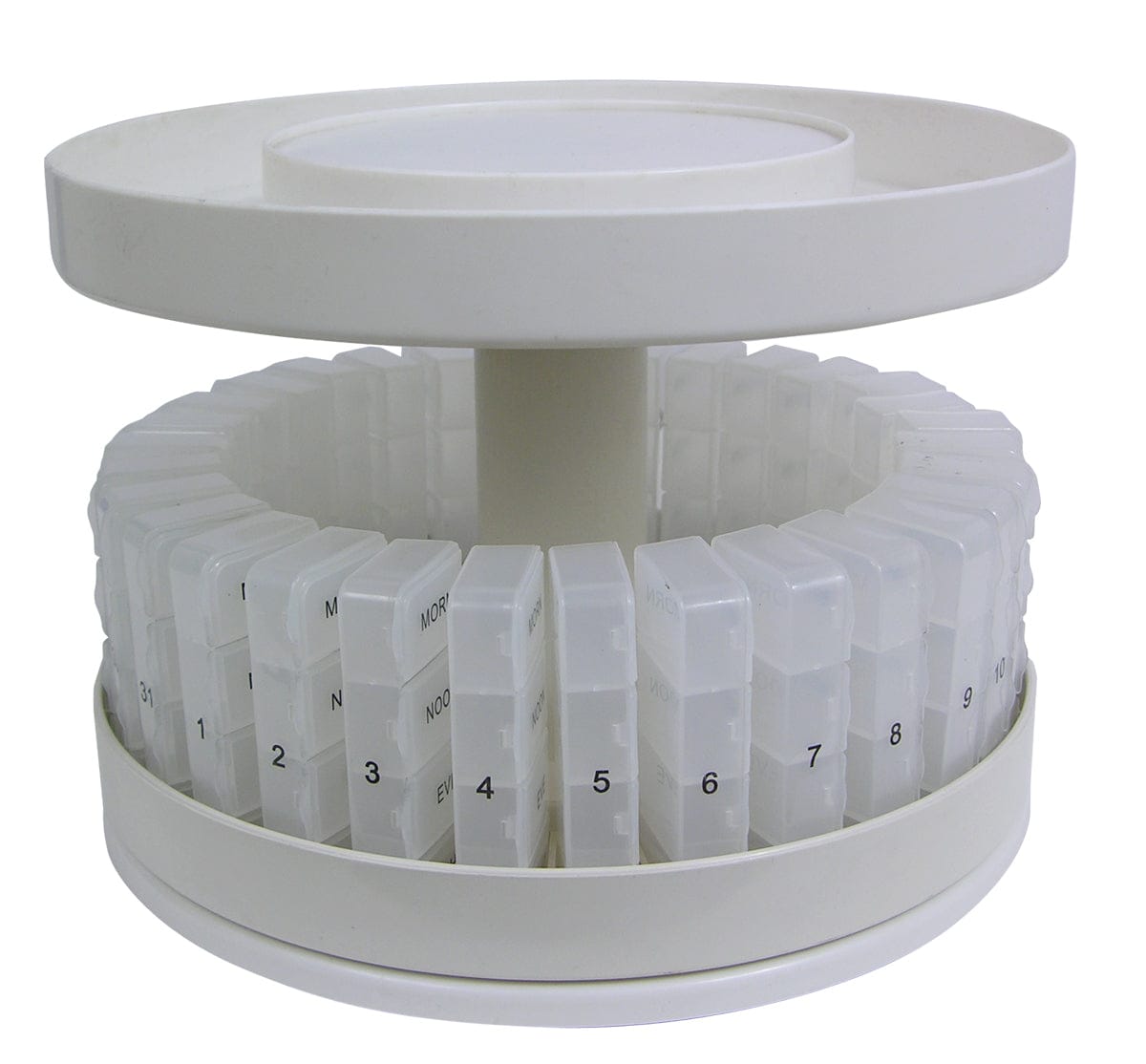 Complete Medical Aids to Daily Living Revolving Medicine Center w/31Daily Pill Compartments