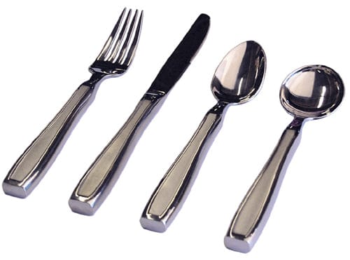 Complete Medical Aids to Daily Living Dinnerware, Weighted Set/4