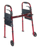 Complete Medical Mobility Products Deluxe Folding Travel Walker Red