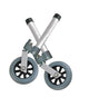 Complete Medical Mobility Products Comb. Swivel/Fixed Wheels 5" w/Lock & Rear Glides (pr)