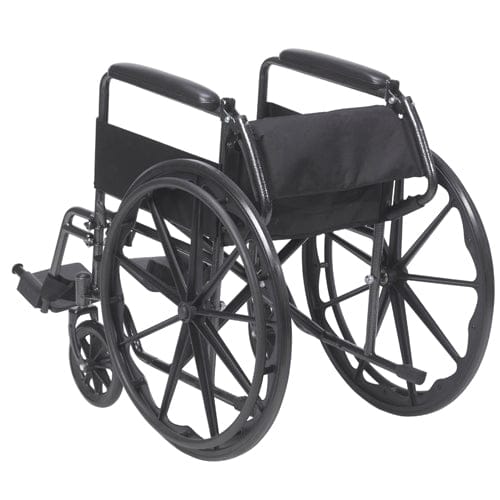 Complete Medical Wheelchairs & Accessories Wheelchair 18" w/Fixed Full Arms & Swingaway Det Footrests