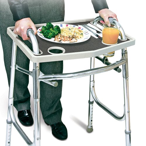 Walker Tray w/ Grip Mat Gray - Gray