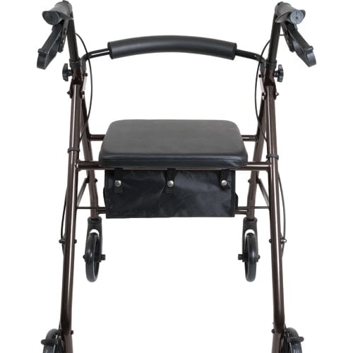 Complete Medical Mobility Products Aluminum Rollator w/Loop Brake Black, 4-Wheel