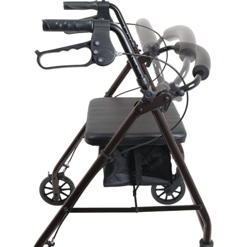 Complete Medical Mobility Products Aluminum Rollator w/Loop Brake Black, 4-Wheel