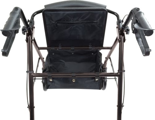 Complete Medical Mobility Products Aluminum Rollator w/Loop Brake Black, 4-Wheel