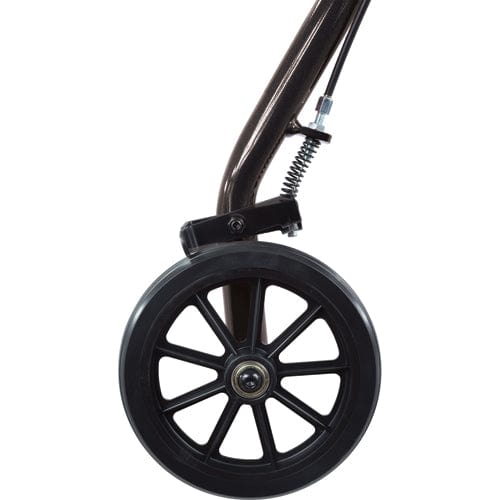 Complete Medical Mobility Products Aluminum Rollator w/Loop Brake Black, 4-Wheel