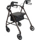 Complete Medical Mobility Products Aluminum Rollator w/Loop Brake Black, 4-Wheel
