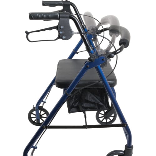 Complete Medical Mobility Products Aluminum Rollator w/Loop Brake Blue, 4-Wheel
