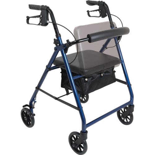 Complete Medical Mobility Products Aluminum Rollator w/Loop Brake Blue, 4-Wheel