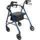 Complete Medical Mobility Products Aluminum Rollator w/Loop Brake Blue, 4-Wheel
