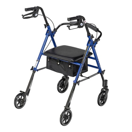 Complete Medical Mobility Products Rollator Aluminum w/Adj. Seat Height Blue