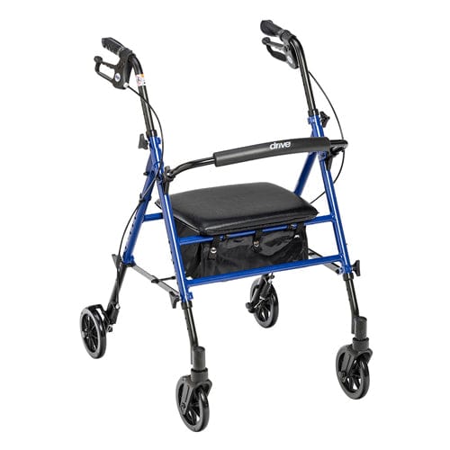 Complete Medical Mobility Products Rollator Aluminum w/Adj. Seat Height Blue