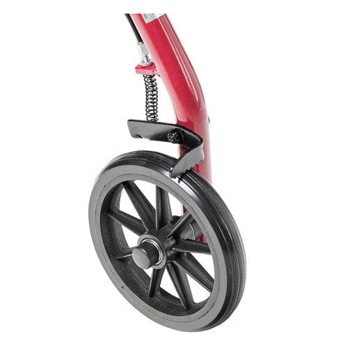 Complete Medical Mobility Products Rollator 4-Wheel with Pouch & Padded Seat Red - Drive