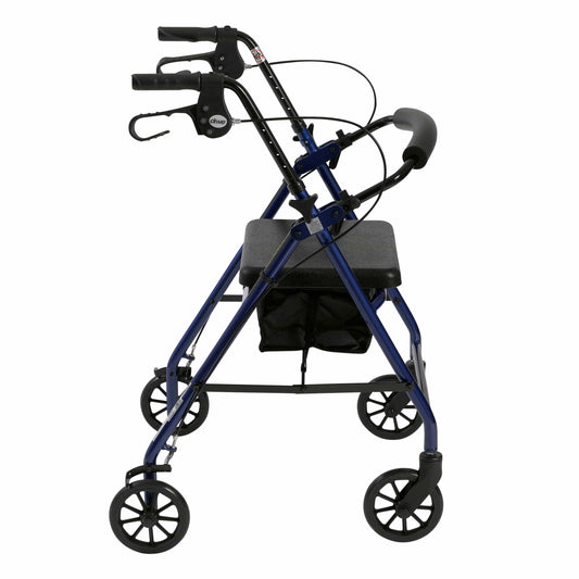 Rollator 4-Wheel with Pouch & Padded Seat Blue - Drive