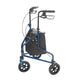 Complete Medical Mobility Products Rollator 3-Wheeled w/Pouch & Basket Loop Brake-Flame Blue