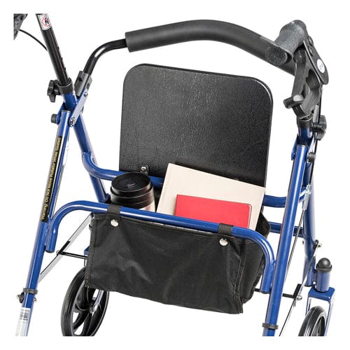 Complete Medical Mobility Products 4 Wheel Steel Rollator w/7¼" Casters & Basket- Loop-Blue
