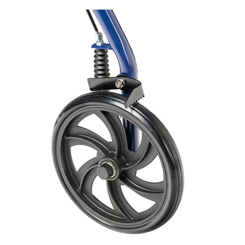 Complete Medical Mobility Products 4 Wheel Steel Rollator w/7¼" Casters & Basket- Loop-Blue