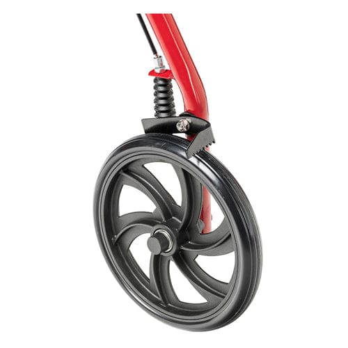 Complete Medical Mobility Products 4 Wheel Steel Rollator w/7¼" Casters & Basket-Loop-Red
