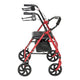 Complete Medical Mobility Products 4 Wheel Steel Rollator w/7¼" Casters & Basket-Loop-Red