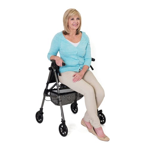 Complete Medical Mobility Products Wonder Rollator Black Walnut