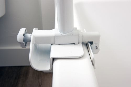 Complete Medical Aids to Daily Living Bathtub Security Pole & Curve Grab Bar White
