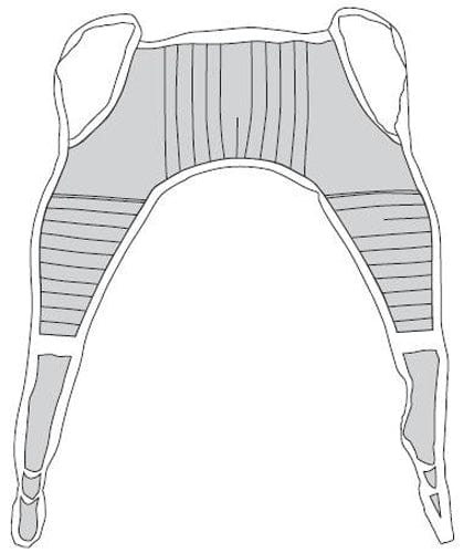 Complete Medical Mobility Products U-Sling Padded Polyester X-Large 45"x78" w/Head Support