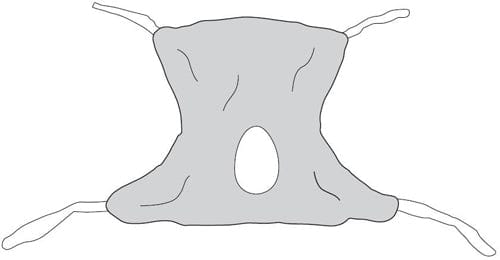 Patient Sling, Full Body Solid Large 58" x 45"