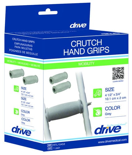 Crutch Grips (Closed Style) Pair Grey (pair)