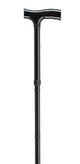 Complete Medical Mobility Products Folding Cane Pistol Grip, Adj. Black Floral, 33" - 37"