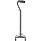 Complete Medical Mobility Products Quad Cane-Small Base Black with Foam Grip