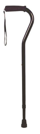 Complete Medical Mobility Products Deluxe Adjustable Cane Offset W/Wrist Strap-Black