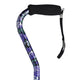 Complete Medical Mobility Products Offset Handle Aluminum Cane Color Mauve Floral (Each)
