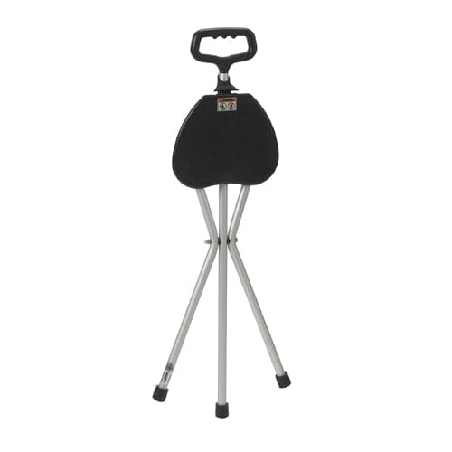 Complete Medical Mobility Products Cane Seat Adjustable w/Nylon Handle Bronze Folding