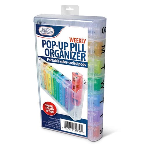 Complete Medical Aids to Daily Living Pill Organizer Pop-Up Weekly