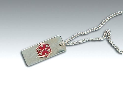 Complete Medical Aids to Daily Living Medical Identification Jewelry-Necklace- Heart