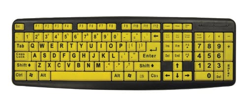 Complete Medical Aids to Daily Living Bright Keys Low Vision Keyboard