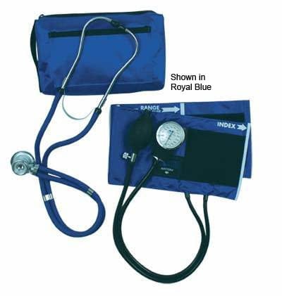 Complete Medical Blood Pressure MatchMates Aneroid Sphyg Kit w/Stethoscope, Royal Blue