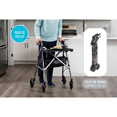 Complete Medical Mobility Products Wonder Indoor Rollator with Tray