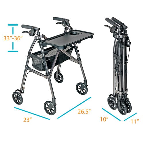 Complete Medical Mobility Products Wonder Indoor Rollator with Tray