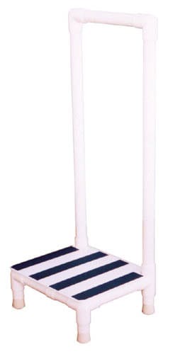 Complete Medical Aids to Daily Living Step Stool, MRI, Single Step PVC, w/Handrail,