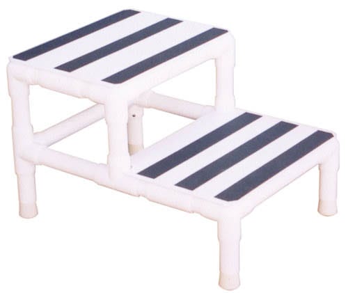 Complete Medical Aids to Daily Living Step Stool, MRI, Two Steps PVC 16"W x 25"D x 16"H