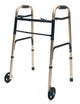 Complete Medical Mobility Products Walker, Adult w/5" Wheels Folding, Gold, Case of 2