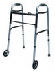 Complete Medical Mobility Products Walker, Adult w/ 5" Wheels Folding, Blue, Case of 2