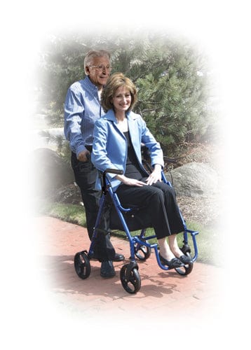 Complete Medical Mobility Products Duet Rollator/Transport Chair Blue