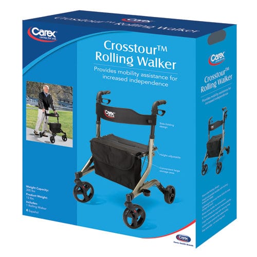 Complete Medical Mobility Products Crosstour Rolling Walker Rollator by Carex