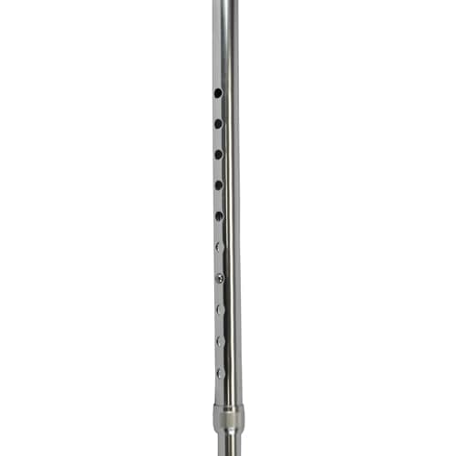 Complete Medical Mobility Products Cane, Round Handle, Blue Jay Silver with Vinyl Comfort Grip