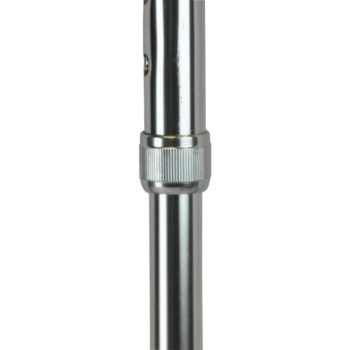 Complete Medical Mobility Products Cane, Round Handle, Blue Jay Silver with Vinyl Comfort Grip