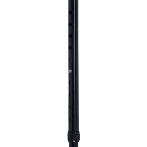 Complete Medical Mobility Products Cane, Soft Foam Offset Handle, Blue Jay, Black with Strap